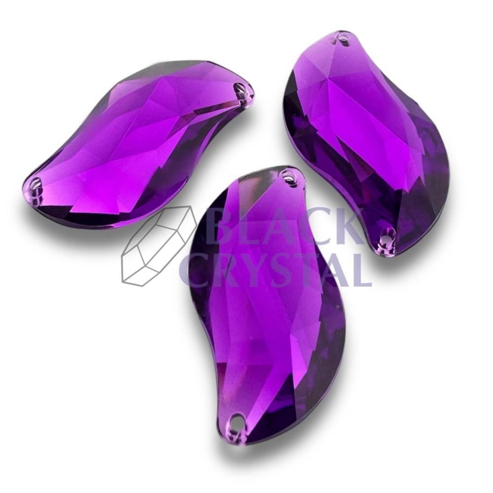 S-SHAPE - 8X16mm - 20szt. Akryl DARK PURPLE/ nr. 1790