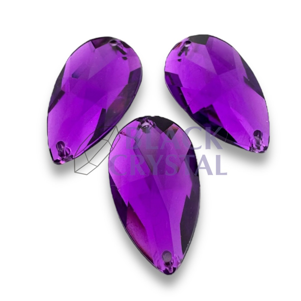 ŁEZKA - 12X20mm - 10szt. Akryl DARK PURPLE / nr. 1000