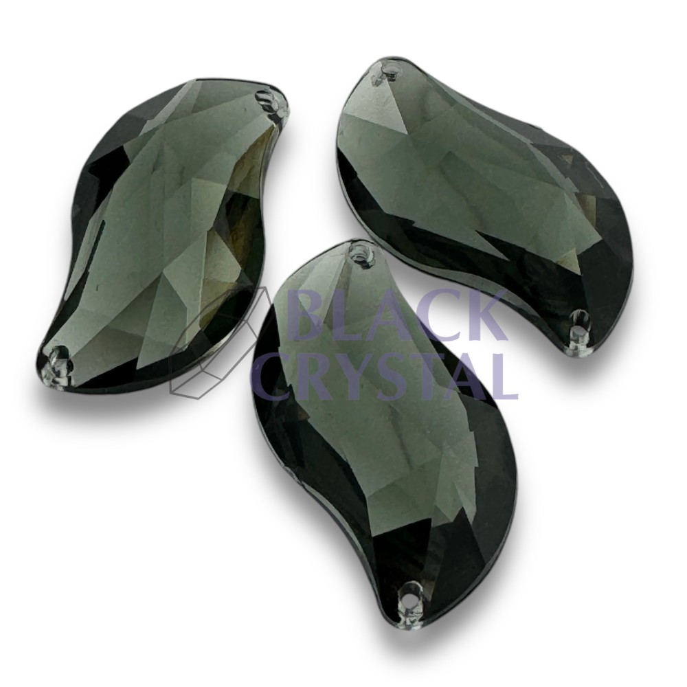 S-SHAPE - 8X16mm - 20szt. Akryl BLACK DIAMOND/ nr. 1838